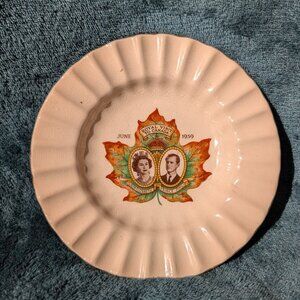 ~Vintage~Queen Elizabeth & Prince Philip "ROYAL VISIT TO CANADA" Plate-1959